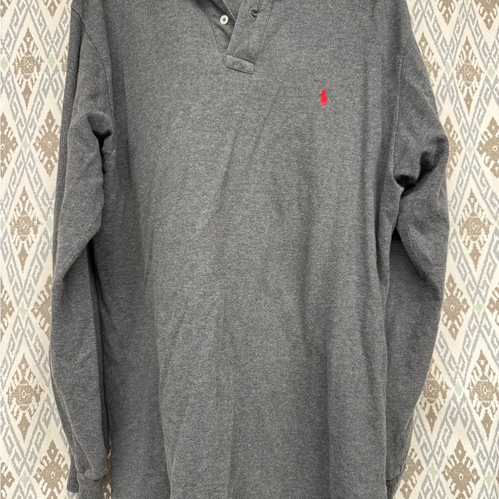 Polo by Ralph Lauren Men's Gray Long Sleeve Shirt